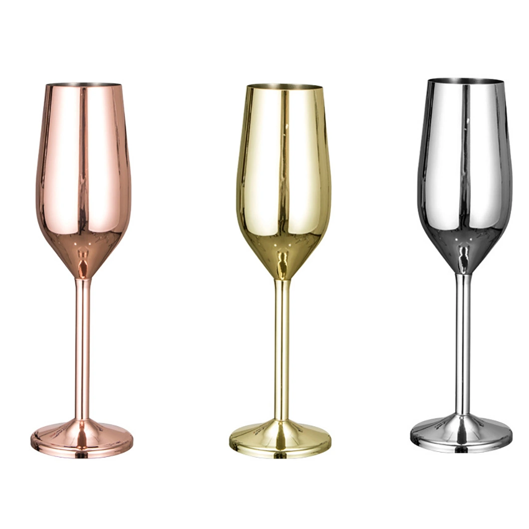 Stainless Steel Unbreakable Stemmed Copper Drinkware Wine Cup