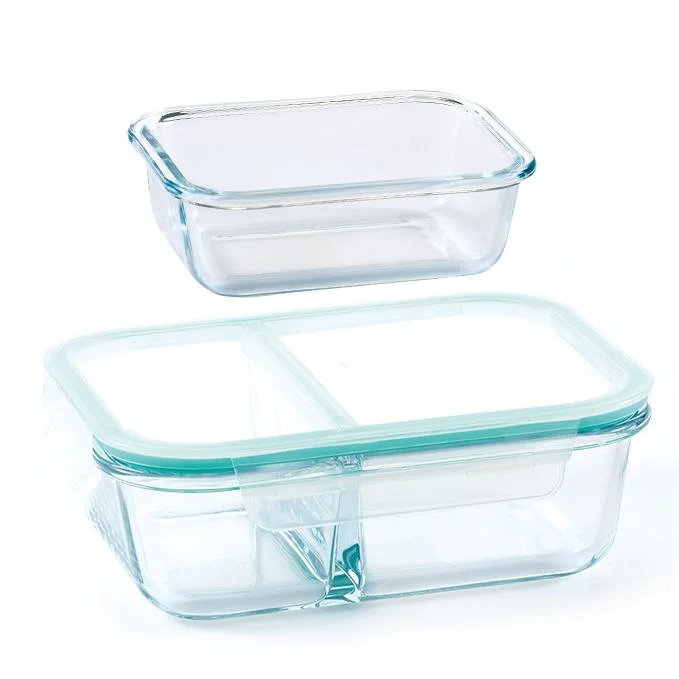 385ml High Borosilicate Transparent Lunch Box Wholesale Food Storage Glass Containers with Lid