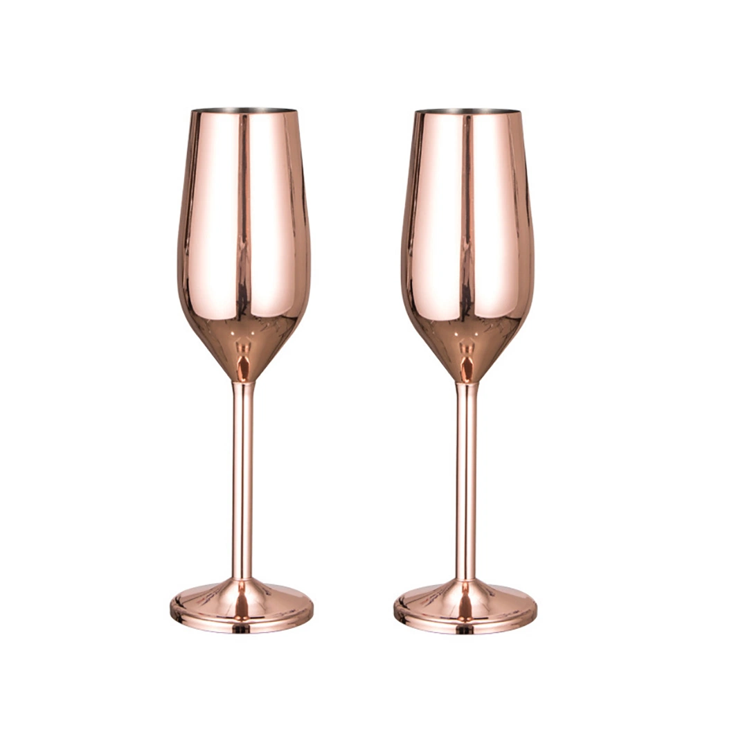 Stainless Steel Unbreakable Stemmed Copper Drinkware Wine Cup