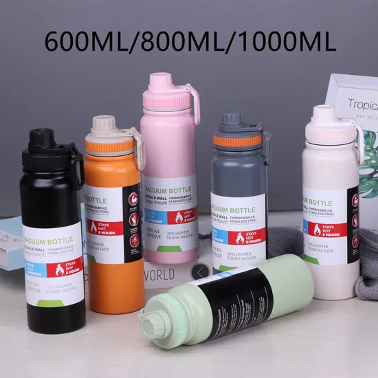 Frasco de vacío de acero inoxidable Sport Children en 800ml 1000ml 1500ml
