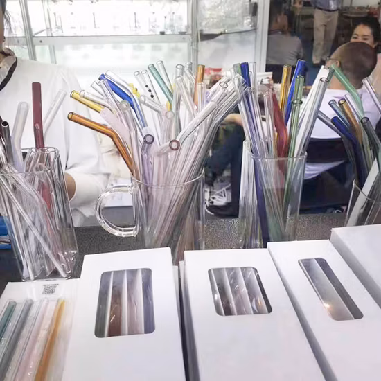 Paja de alta temperatura resistente al calor de color de paja de vidrio transparente